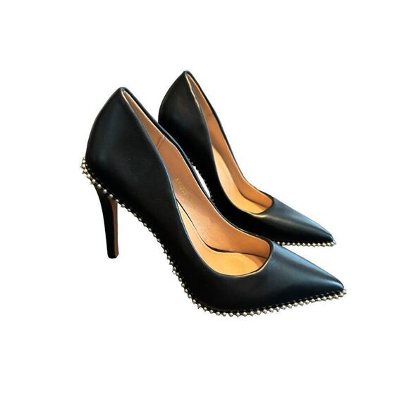 Blacktree Black Pearl Embellished Stiletto Heels sz 8 womens - Picture 3 of 14